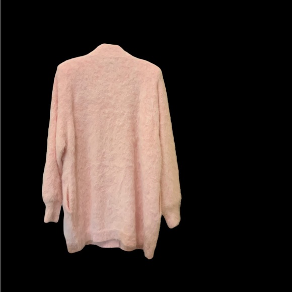 NEW LEE Sands Pink Rabbit Angora Hair Sweater Coat One Size Vintage - Picture 2 of 4